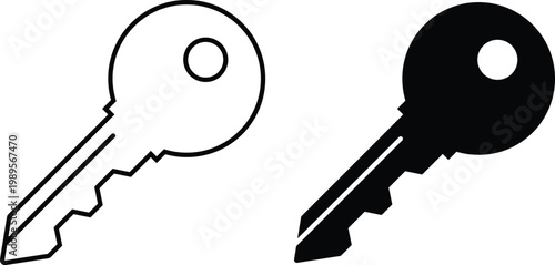 key icon set. Authorization key and private access design. access account login password icons. Electronic key and security code symbol
