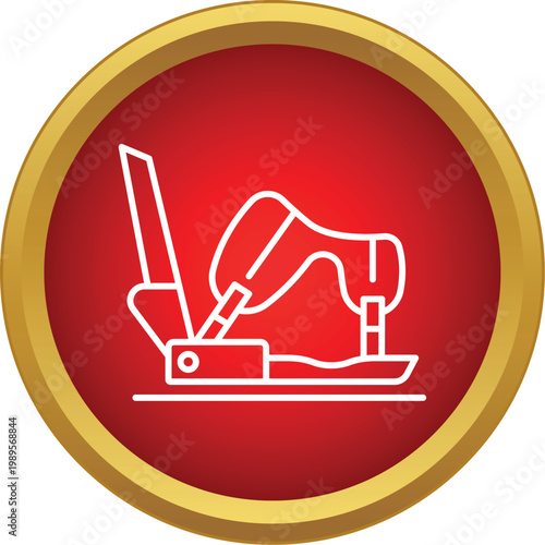 Snowboard binding icon representing winter sports gear and outdoor equipment