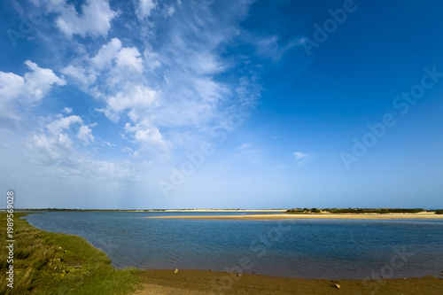  l view of salt pans at Portuguese town Tavira.