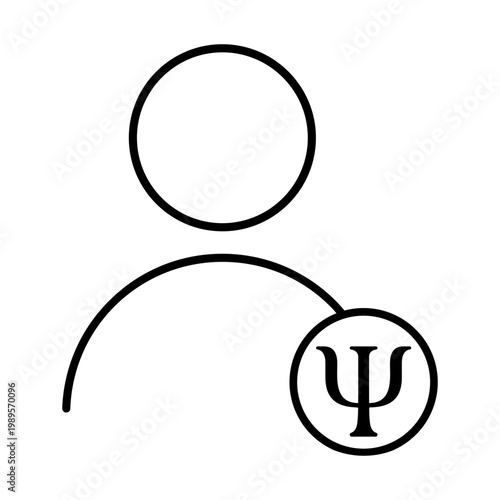 Psychology icon vector. Psychologist Illustration sign. Group therapy symbol or logo.
