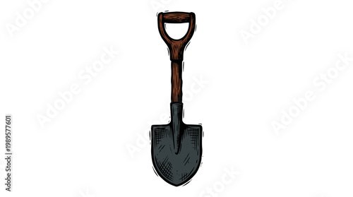 Vector Pinocut An illustration of a shovel, essential tool for various tasks.