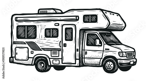 Vector Pinocut RV illustration.
