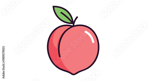Fresh Red Apple with Green Leaf Healthy Fruit for Nutrition and Snacking