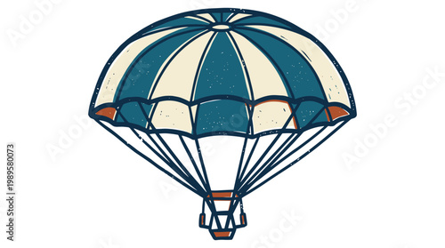 Vector Pinocut A stylized illustration of a parachute against a plain background.