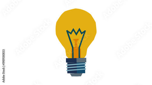 Vector Pinocut Illuminating idea concept illustrated with a lightbulb.