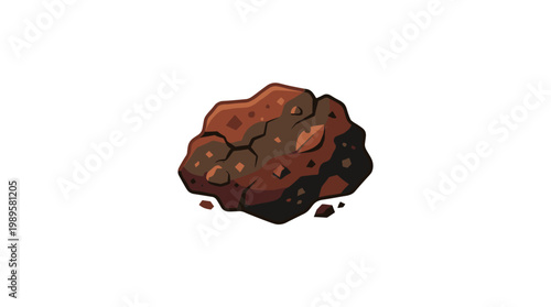 Vector Pinocut A detailed illustration of a weathered rock formation, showcasing its natural texture.