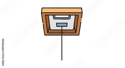 Modern wall mounted file cabinet with handle and horizontal drawer