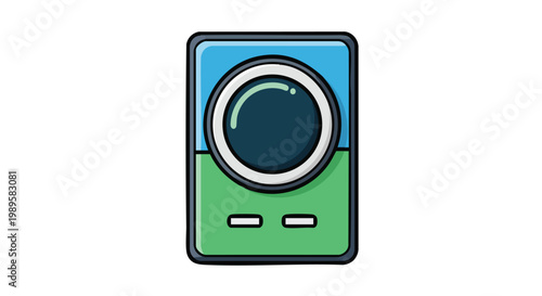 Modern Eco Friendly Washing Machine with Digital Controls for Laundry Room