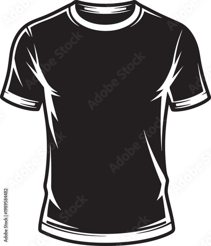 Black T-Shirt Vector Illustration