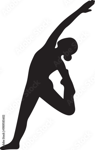 Silhouette of a person in a yoga pose