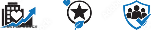 Core values business solid icon, ethics leadership integrity symbol vector.