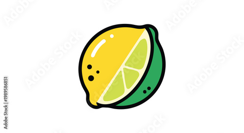 Fresh Lime Slice with Juicy Texture and Vibrant Green Color