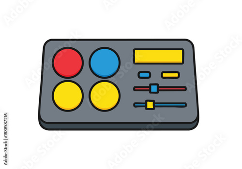 Colorful Electronic Sound Mixer with Knobs and Buttons for Audio Control