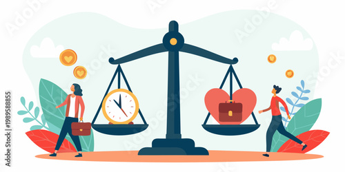 Balancing work and life a visual representation of priorities