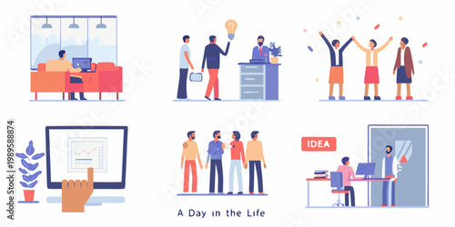 Team collaboration and brainstorming session in a modern office environment