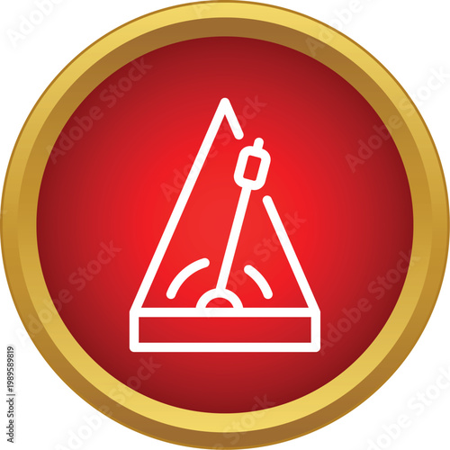 Metronome outline icon, symbolizing music synchronization and beat