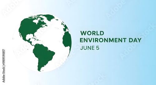 World environment day illustration with a globe