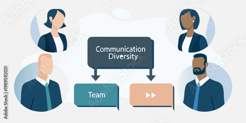 Diverse team collaborating focusing on communication and effective teamwork