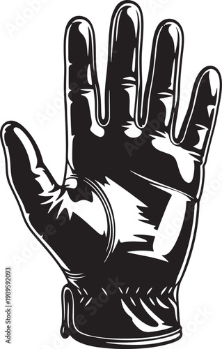 Black Gloved Hand Illustration