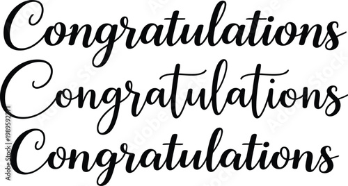 Elegant 'congratulations' calligraphy a celebration of achievements