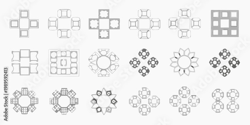 Variety of net patterns for assembling geometric and playful shapes