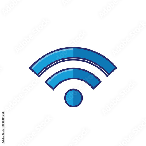 Wireless Internet Signal Icon for Digital Connectivity and Technology Concepts