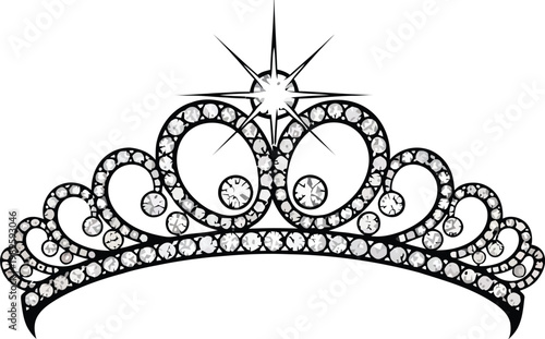 A beautiful tiara with sparkling diamonds and a delicate design