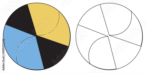 Thin line stroked color icon. Bright ball for basketball sport playing. Urban sports equipment. Simple vector isolated on white background