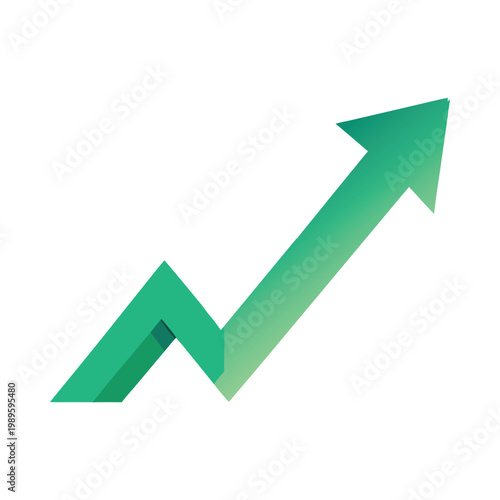 3D Business Growth Arrows and Financial Progress Bar Chart Set Featuring Upward Trends and Success Symbols for Corporate Strategy and Market Analysis