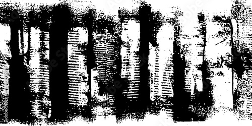 Vertical columnar marks forming abstract textured pattern panel