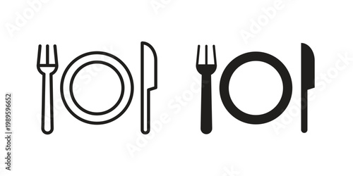 Food icon collection vector illustrations, Vector pictogram