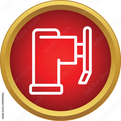 Inhaler device icon showing essential medicine for respiratory health