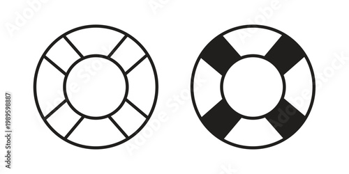 Life buoy icon collection vector illustrations, Vector pictogram