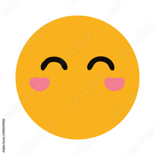 Cute Kawaii Happy Face Emoji Sticker