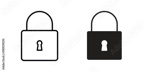 Lock icon collection vector illustrations, Vector pictogram