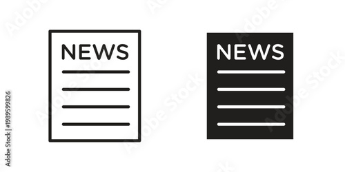 News icon collection vector illustrations, Vector pictogram