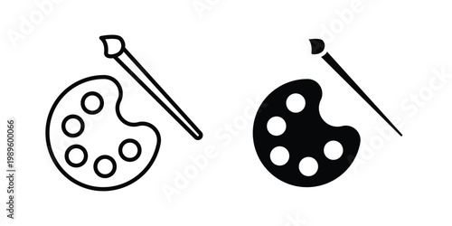 Palette icon collection vector illustrations, Vector pictogram