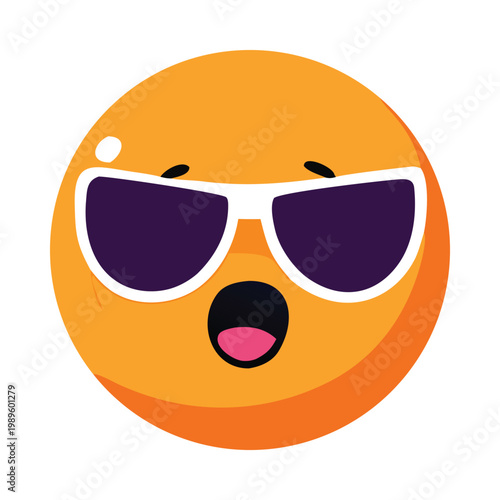 Cute Kawaii Happy Face Emoji Sticker