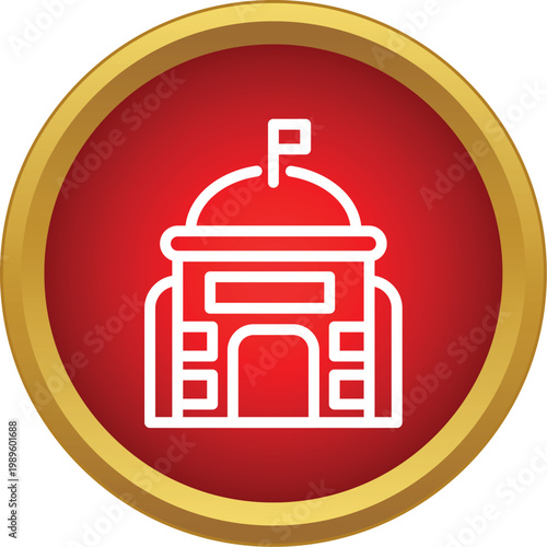 Government building icon representing public authority and state