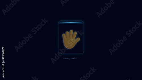 Digital biometric hand print scanning for identity verification