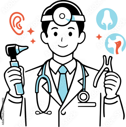 hospital ear nose throat doctor otolaryngologist medical specialist concept