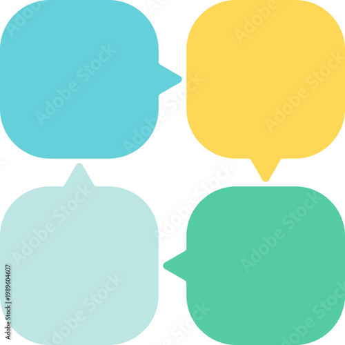 四角い吹き出しの循環図