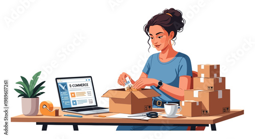 Small Business Packaging Vector