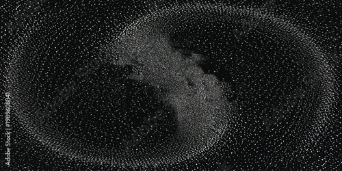 White Water Splashes and Particles on Black Background, Abstract Freeze Motion Rain and Snow Overlay Texture for Creative Photo Editing and Design