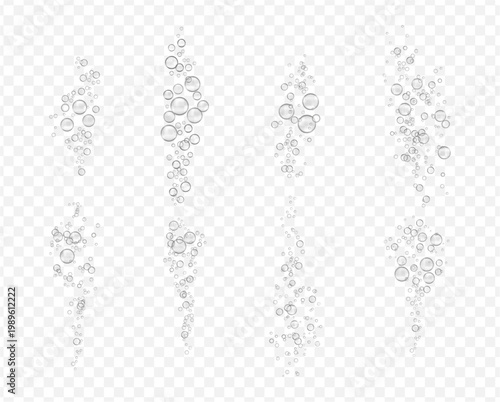 Fizz bubbles texture. Effervescence gas motion, vertical flows. Rising micro air globules. Carbonation effect, dynamic vertical movement of natural lathers. Vector modern abstract fluid composition