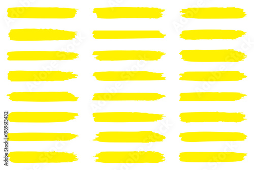 Black set paint, ink brush, brush strokes, brushes. Abstract grunge texture on white background. Big collection of hand drawn calligraphy brush strokes black paint texture set vector illustration.