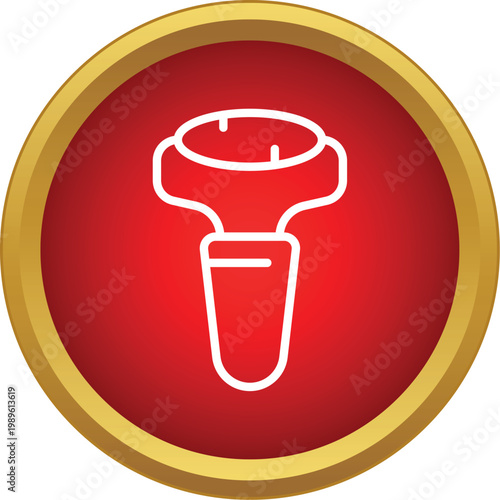 Skin massager icon representing beauty, therapy, and wellness for anti aging care