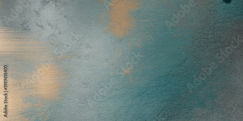 Abstract Watercolor Texture Background with Blue and Yellow Gradient, Grunge Paper Effect, Ethereal Pastel Paint Wash for Creative Design