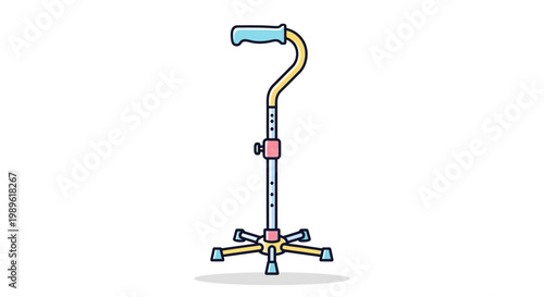 Foto Crutch with ergonomic handle closeup.