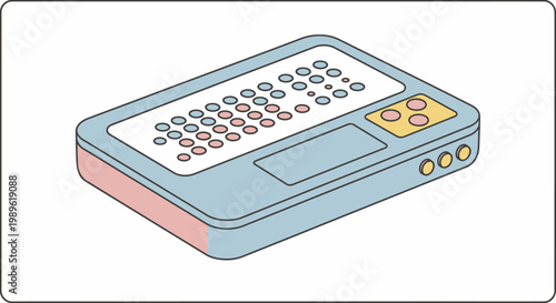 Braille display device for visually impaired individuals.
